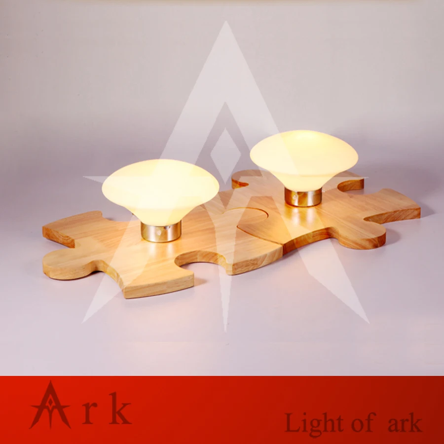 Ark light DIY Головоломка массив деревянный строительный блок Светодиодная