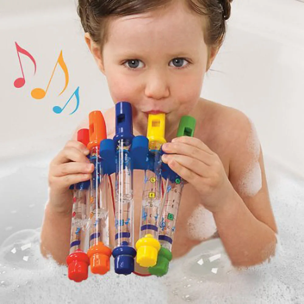 

5pcs/set Kids Colorful Water Flutes Bath Tub Tunes Toys Fun Playing Musical Sounds Children Musical Toys for Bath Products