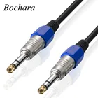 Аудио кабель Bochara 14 дюйма с разъемом 6,35 мм на 6,35 мм, разъем штырь-штырь для электрогитары, миксера 1,8 м, 3 м, 5 м, 6 м, 7,6 м, 10 м, моностерео кабель