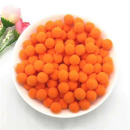 40 Orange Помпоны 8 мм, 10 мм, 15 мм, 20 мм, 25 мм, 30 мм, мягкие помпоны, пушистые плюшевые помпоны для рукоделия, помпоны, помпоны, шарики для домашнего декора, швейные принадлежности, 10 г - Цвет: 40 Orange