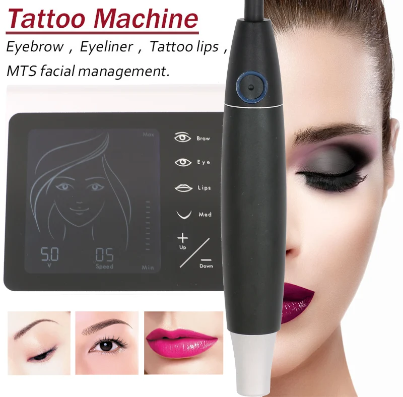 Nova digital caneta agulha de tatuagem dermographe maquillage permanente maquina terno arma 2019|agulhas tatuagem|tatuagem permanenteagulha |