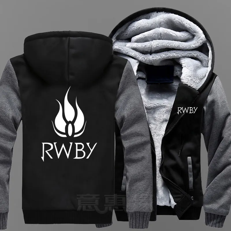 RWBY Толстовка Руби Роуз аниме пальто зимняя куртка Для мужчин толстые свитшоты на молнии - Цвет: 11