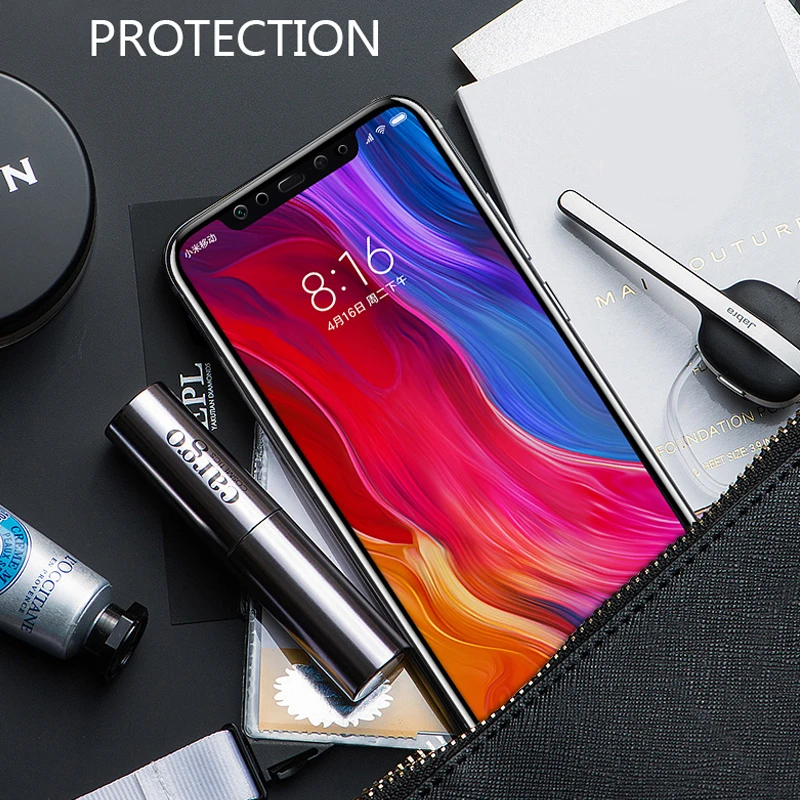 MOFI для Xiaomi mi 8 Стекло mi 8 Pro Защита экрана для Xiao mi 8 Pro закаленное стекло черный полный чехол 2 шт./лот mi 8 Pro пленка