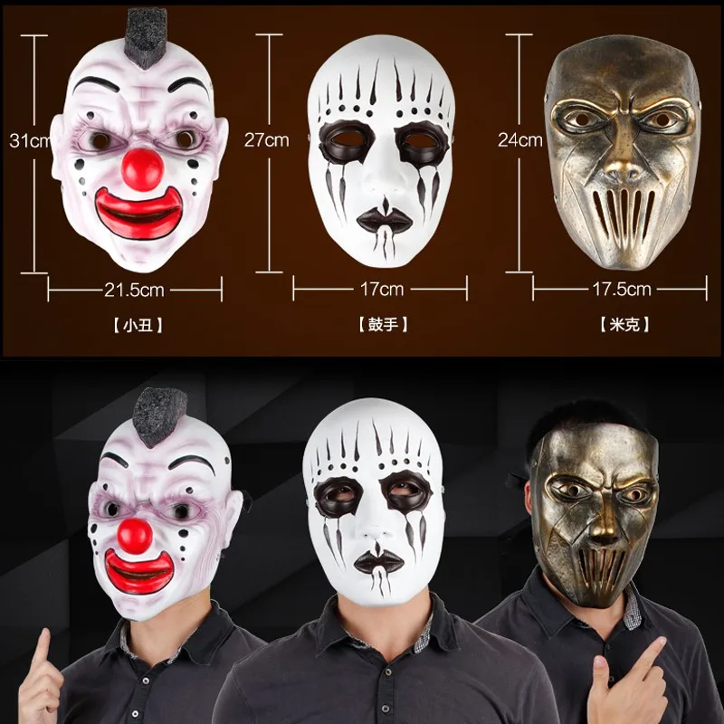Надпись Slipknot кинематографическая тематика, маска для танцевальной вечеринки, свадебные реквизиты, класс смоляной маски, коллекционное издание, серебро, Мик