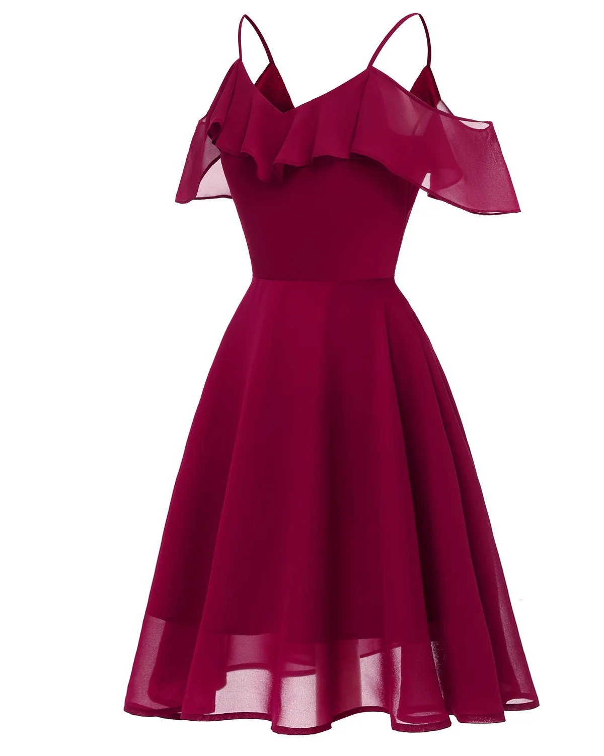 Женское шифоновое платье подружки невесты элегантное ТРАПЕЦИЕВИДНОЕ свадебное