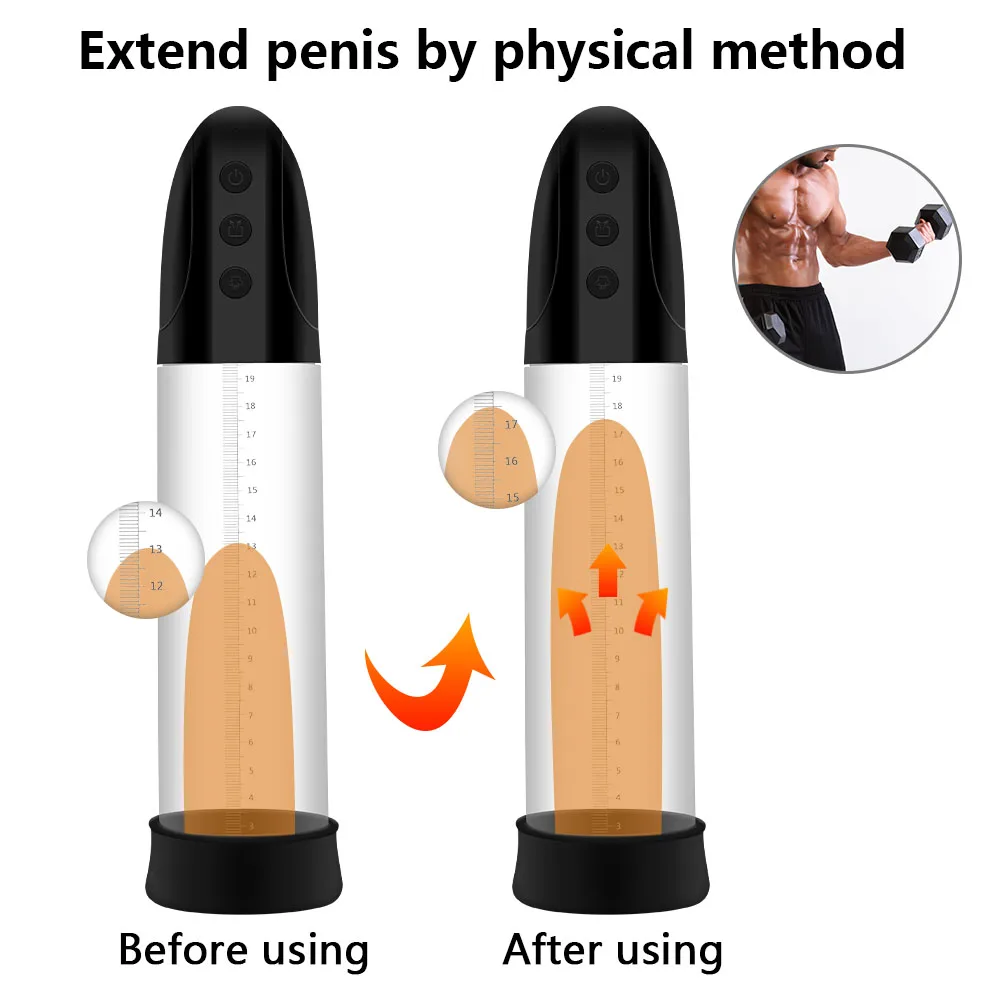 GUIMI вакуумный насос для пениса вибратор пенис увеличители Мужской мастурбатор
