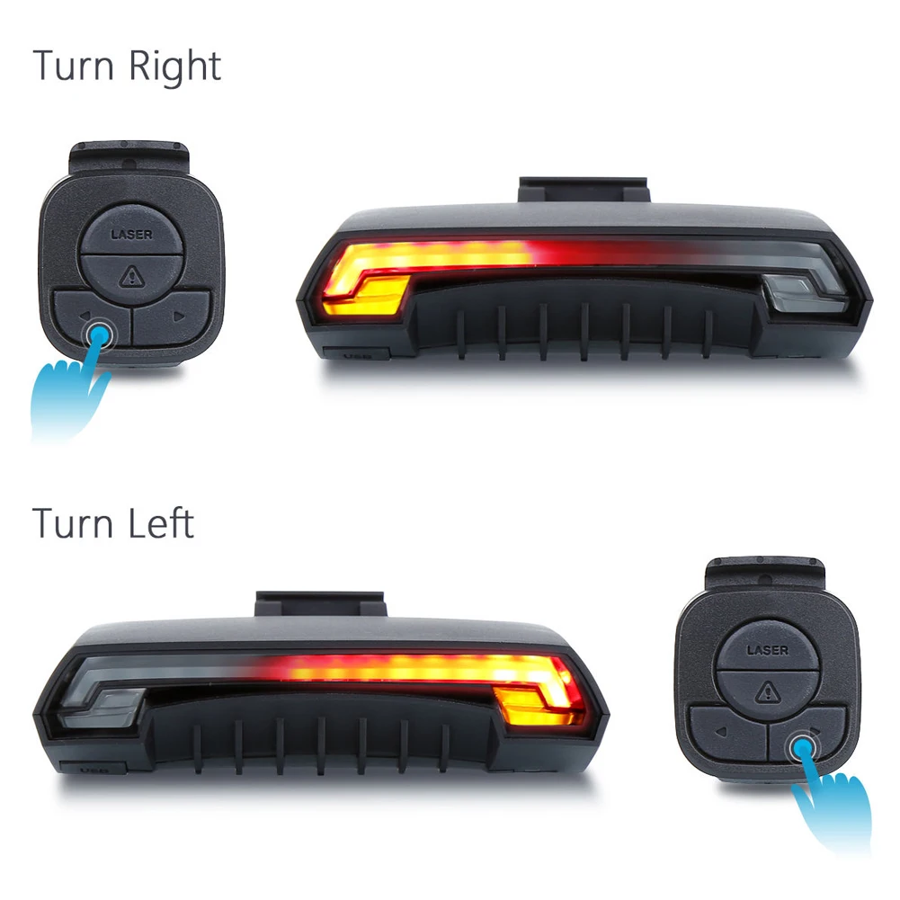 Велосипедный беспроводной задний фонарь для велосипеда поворотник пульт