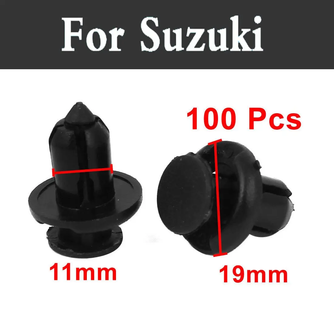 2018 100 шт. пластиковые заклепки с толчком крепежные зажимы для автомобиля Suzuki Ignis