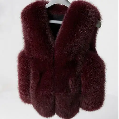 Сексуальный женский короткий жилет из искусственного меха пальто 2018 6XL