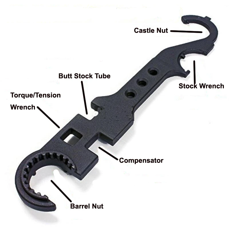 

Tactics AR15 wrench tool 223 Combo Wrench Tool AR15 M4 Field Wrench Tool Metal Wrench Accessories