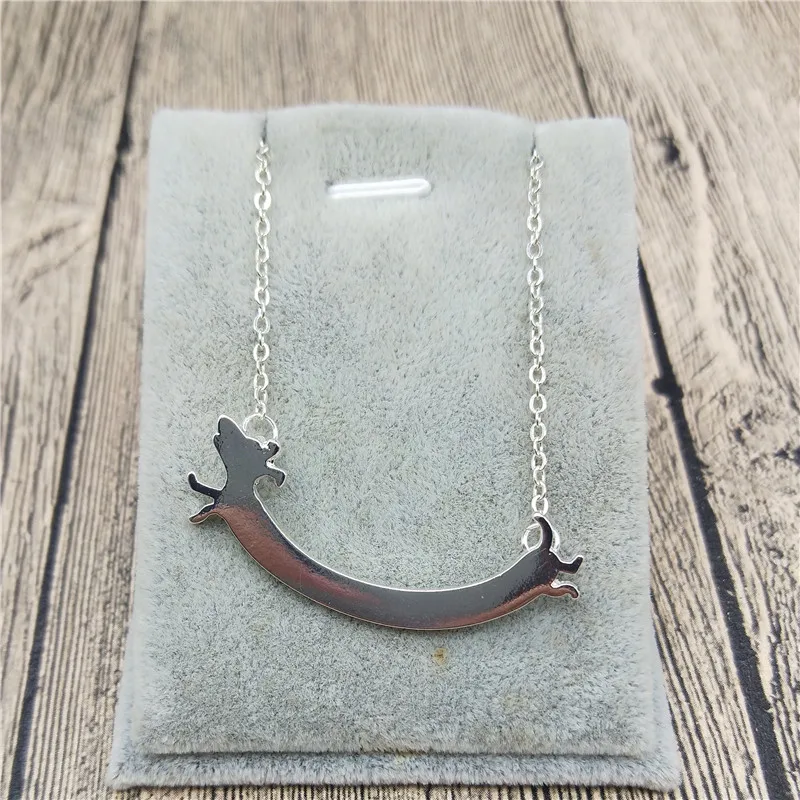 New Cute Long Dachshund Charm Necklace High Quality Wiener Sausage Dog Pendant Women Jewellery Lover Gift | Украшения и