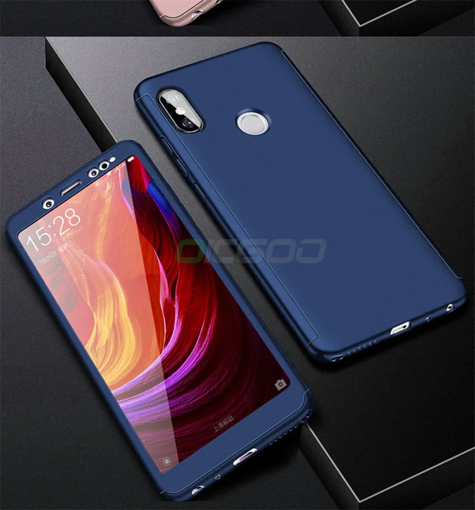 Роскошный 360 чехол OICGOO для Xiaomi Redmi 5 Plus S2 6A 6 Pro Note 5A чехол для телефона s для Redmi Note 5 6 Pro Чехол со стеклом