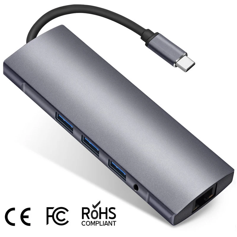 Док-станция 9-в-1 USB C для ноутбука 3 0 HDMI RJ45 | Мобильные телефоны и аксессуары