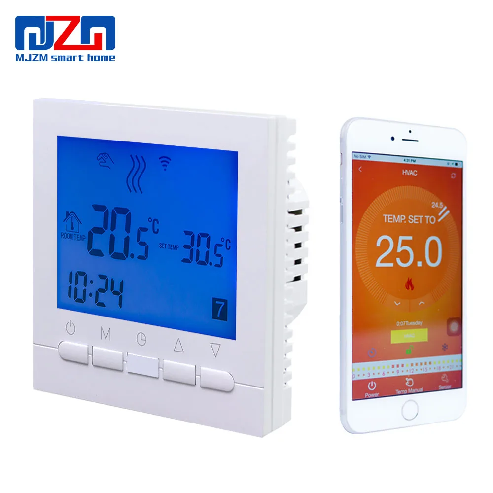 MJZM 3 шт. 16A02-5BB-WiFi термостат для теплого электрического пола Умный Цифровой в