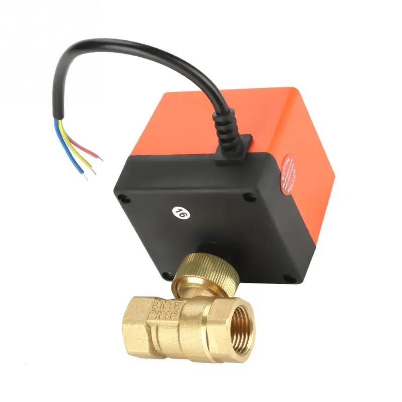 

AC220V 1 PC Motorized Valve Brass Ball Valve 2-Way Electrical Valve 3-Wire 1-point Control G1/2 DN15 valvula solenoide