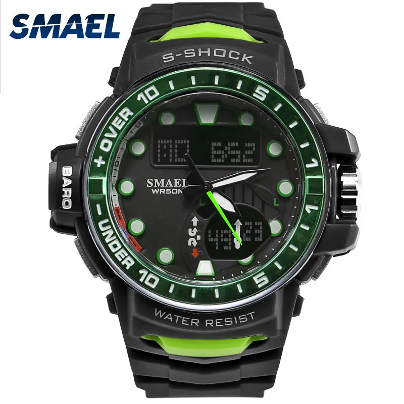 SMAEL Watch Men for Sports Alarm Waterproof Automatic Date Original Mechanical Genuine Hot 1626 Male Clock Sport Watches LED Man | Наручные