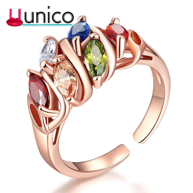 

2018 UUNICO Hot Sale Style AAA Zircon Ring Anti-allergy Simple Wedding Couples Rings Bijouterie for Woman Gift ZZ5