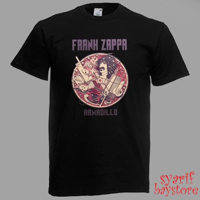 Фото Frank Zappa Armadillo Мужская черная футболка с логотипом размер S M L XL 2XL 3XL удобная Frank Zappa Armadillo Мужская черная футболка с логотипом размер S M L XL 2XL 3XL удобная