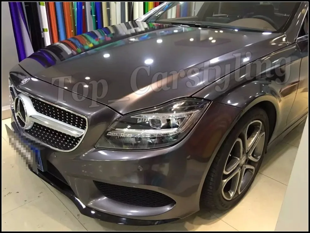 Перламутровый блеск конфетный темно-серый виниловая пленка для автомобиля