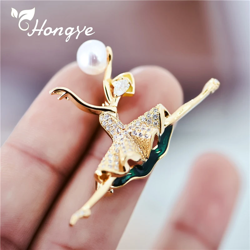 Hongye изящные броши для женщин роскошное пальто/платье булавка ювелирное изделие