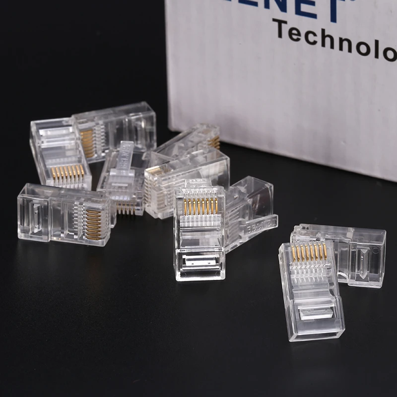 Разъем BELNET RJ45 CAT6 сетевой модульный разъем UTP клеммы 8P8C 50u 24K с золотым покрытием