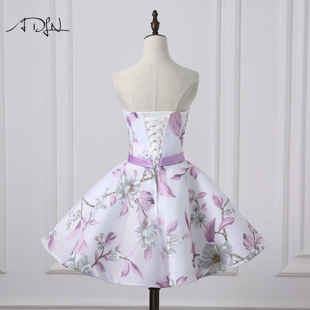 Женское платье без бретелек ADLN короткое вечернее с цветочным принтом для матери