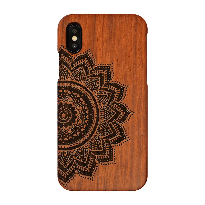 as picture Резной Тигр дракон роскошный деревянный чехол для телефона для Apple iPhone X XS Max XR 5 5S SE 6 6plus 6S 7 8 Plus Полный Деревянный чехол - Цвет: as picture