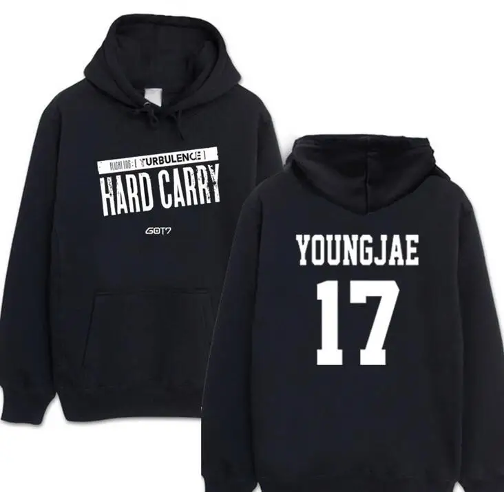 Got7 новый альбом летный журнал Жесткий носить имя члена печати пуловер толстовки