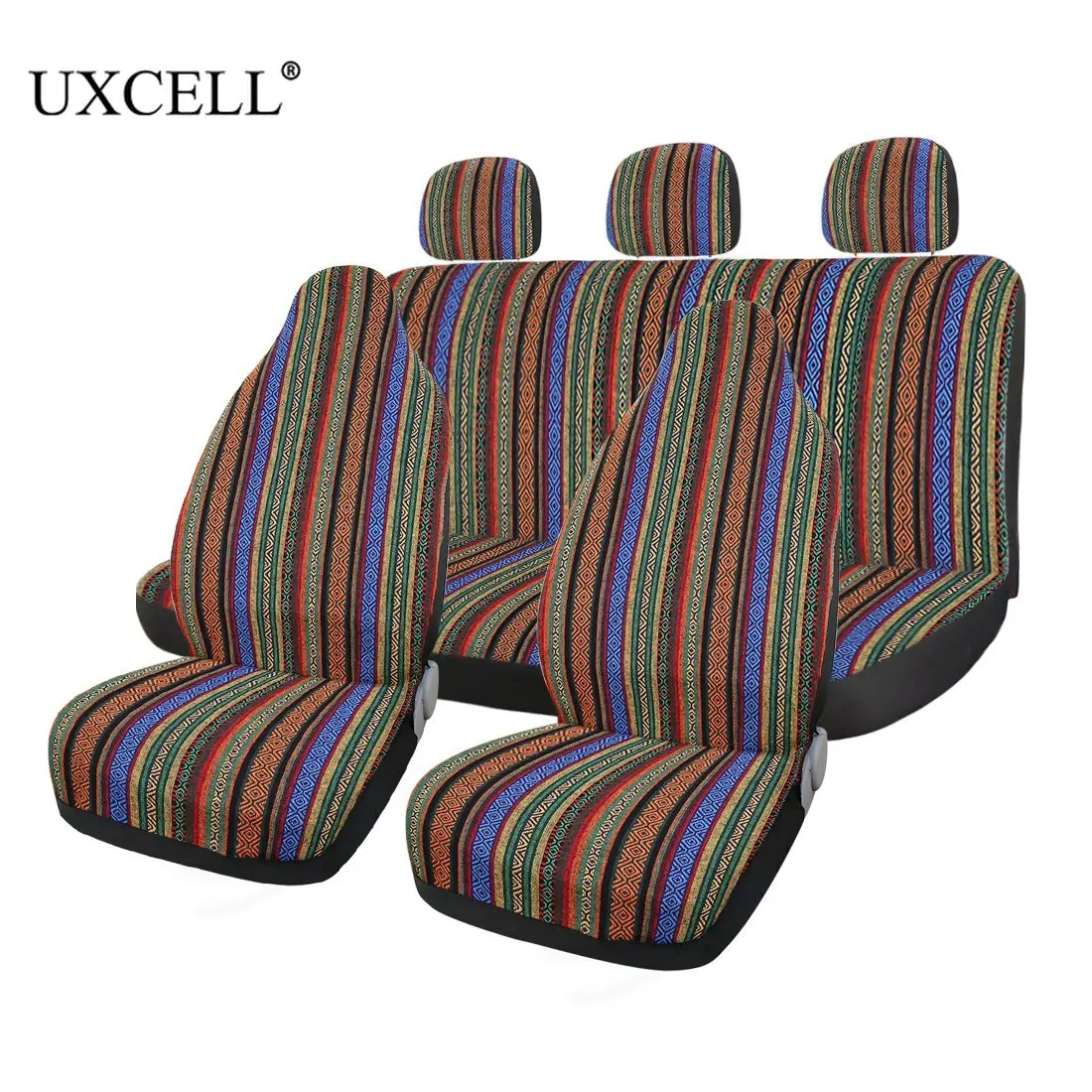 Uxcell 7 шт. универсальное многоцветное одеяло Baja в этническом стиле Прочный чехол