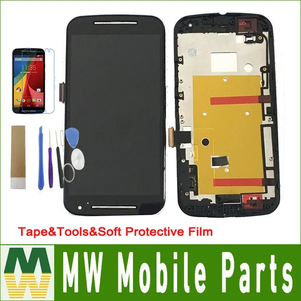 1 шт./лот ЖК дисплей + сенсорный экран рамка в сборе дигитайзер для Motorola Moto G2 XT1068