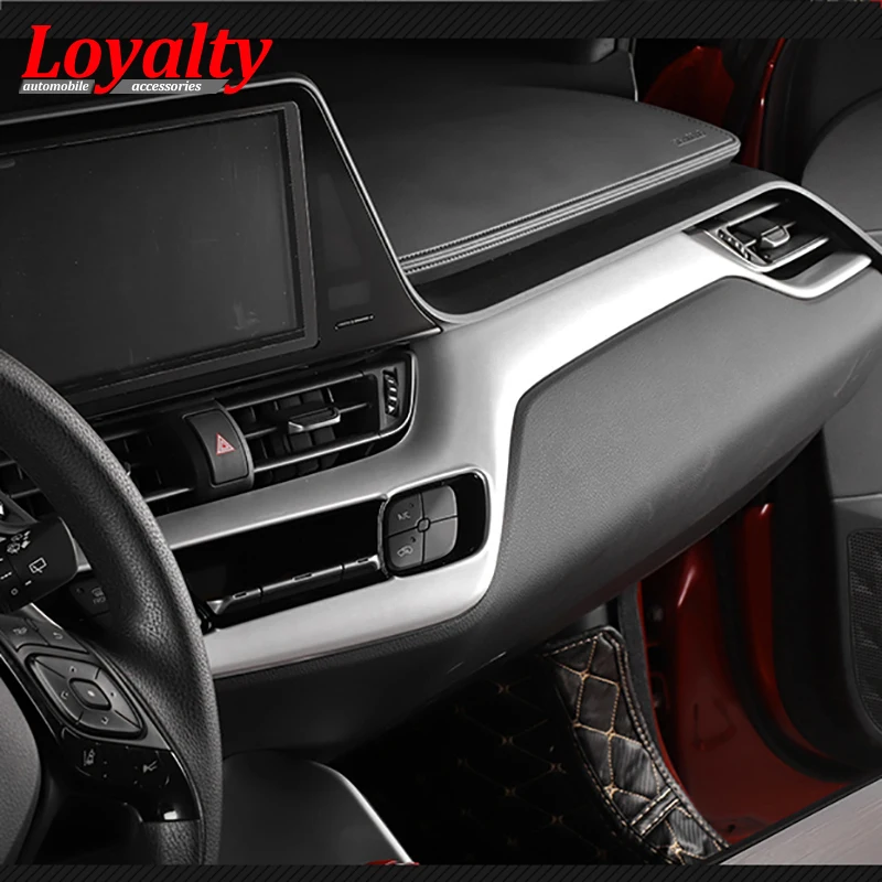 Чехол для Toyota C HR 2017 2018 2019 ABS Matte Center Control Switch Panel Decoration Cover Trim Car Accessories|Хромирование| |