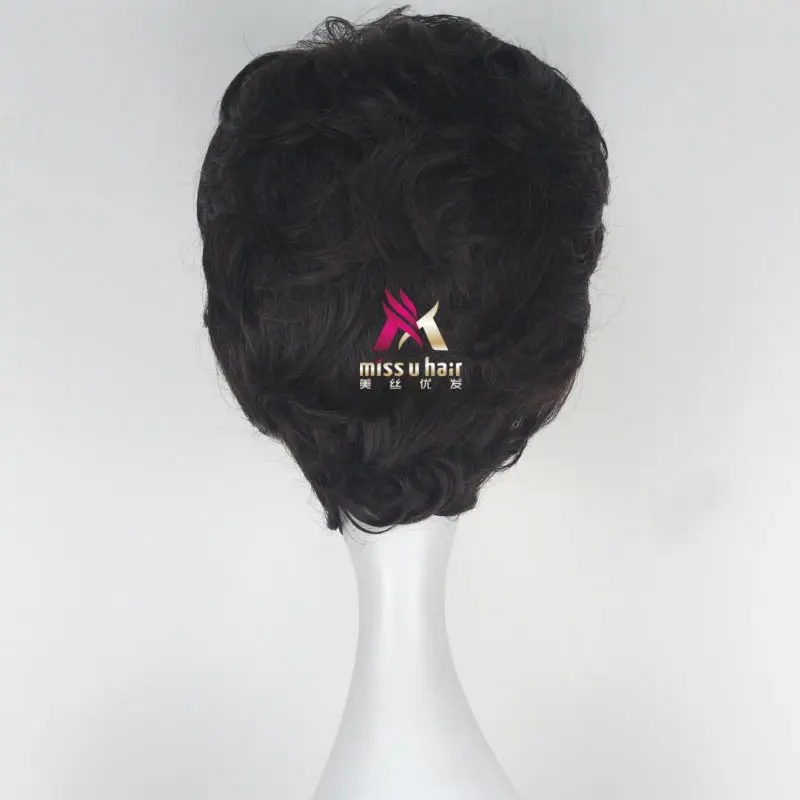 Парик для косплея по мотивам фильма Miss U Hair мужчин короткий волнистый каштановый