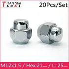 20 шт. M12x1.5 1,5 OEM OE Stock, Заводские колесные диски, шестигранные гайки 21 мм, гайки для Mazda 3 6 Atenza Axela CX-5 112125-07