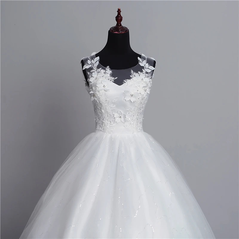 Настоящая фотография Новое поступление Vestido de Noiva большие Свадебные платья Тюль Назад Сексуальное Милое платье невесты платья с цветком