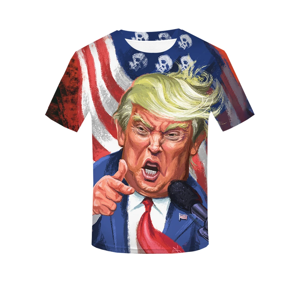 Мужские/женские футболки с принтом Дональда Трампа мужские модные дизайнерские