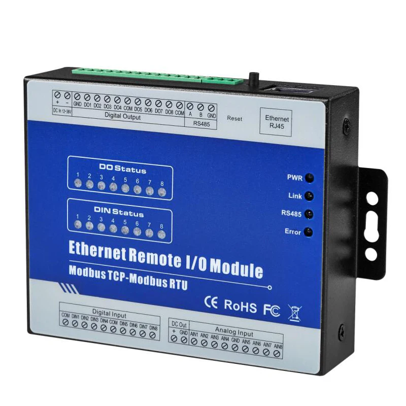 RJ45 Ethernet сетевое удаленное модуль ввода-вывода с отображение регистрация 8 Релейные выходы изолированный дизайн поддерживает PWM M320T