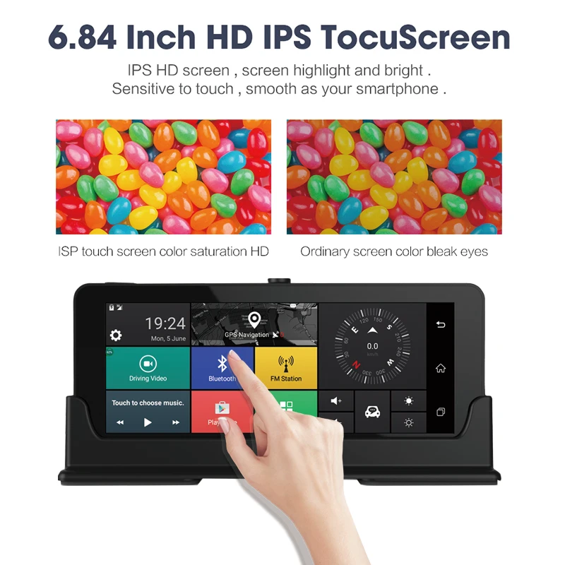 LSON 7 дюймов android 3g Автомобильный gps навигатор Bluetooth Android 5,0 Навигатор Автомобильный с DVR FHD 1080 Автомобильный gps
