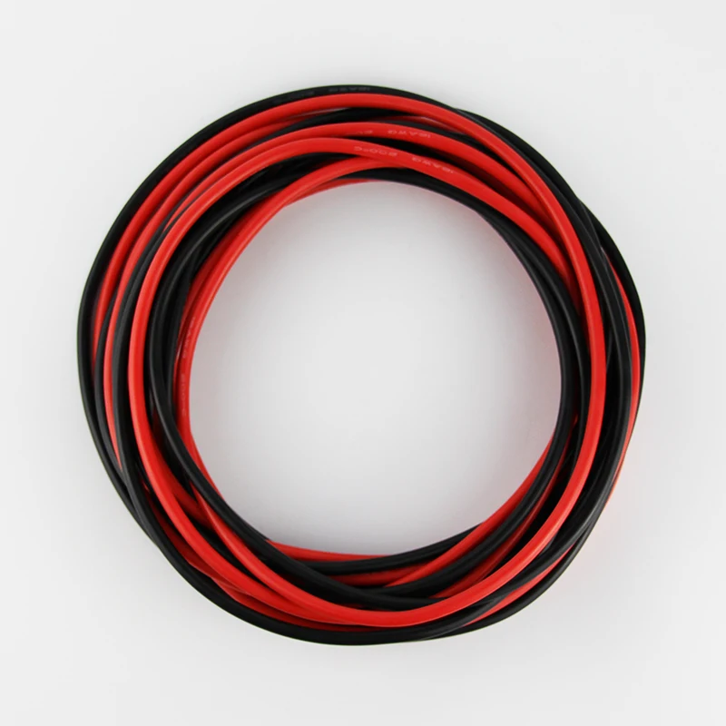 OliYin 5 метров красный + черный гибкий силиконовый провод RC кабель 12AWG 680/0. 08TS
