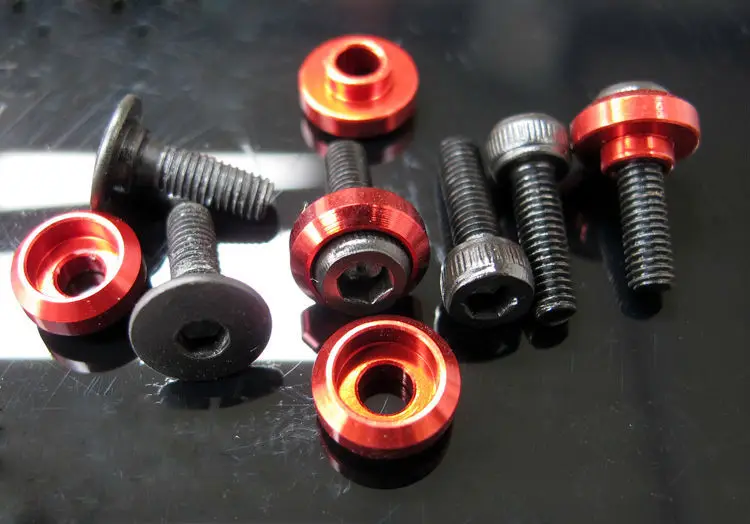 Шайба/прокладка/шайба из алюминиевого сплава красного цвета M3 с винтом 12 9 г для