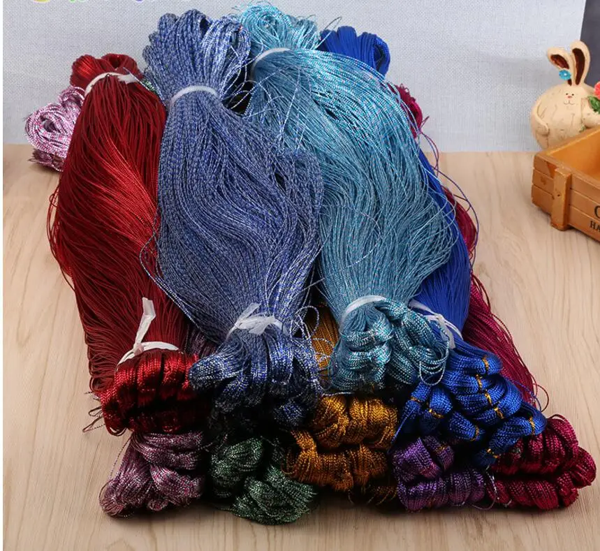 100 Двор/рулон золотой нитью витой шнур плетеный Бисер завязывая строка Шамбалы