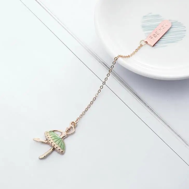1 шт. Kawaii балетная Танцовщица для девочек металлическая подвеска Закладка Книга Маркер для книг держатели страниц школьные офисные принадлежности канцелярские принадлежности