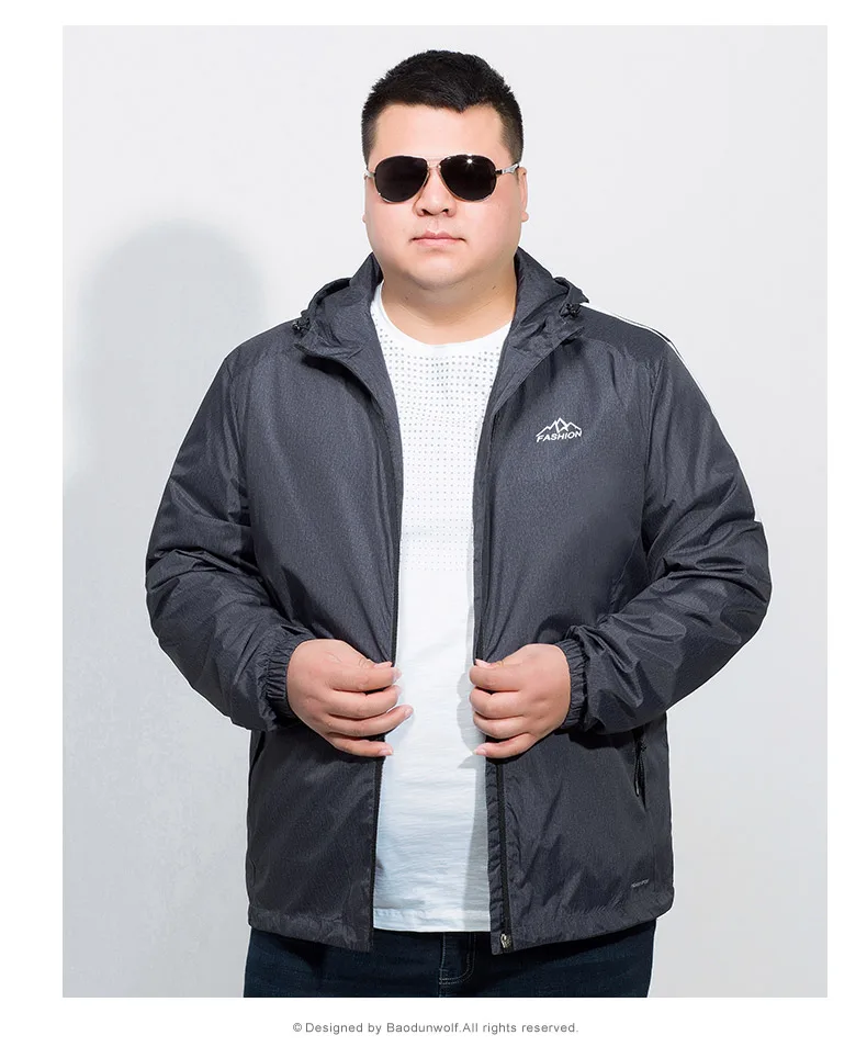Большие размеры 10XL 8XL 6XL 5XL водонепроницаемая куртка softshell пальто брендовая мужская одежда с капюшоном черный повседневные весенние пальто мужской ветровка