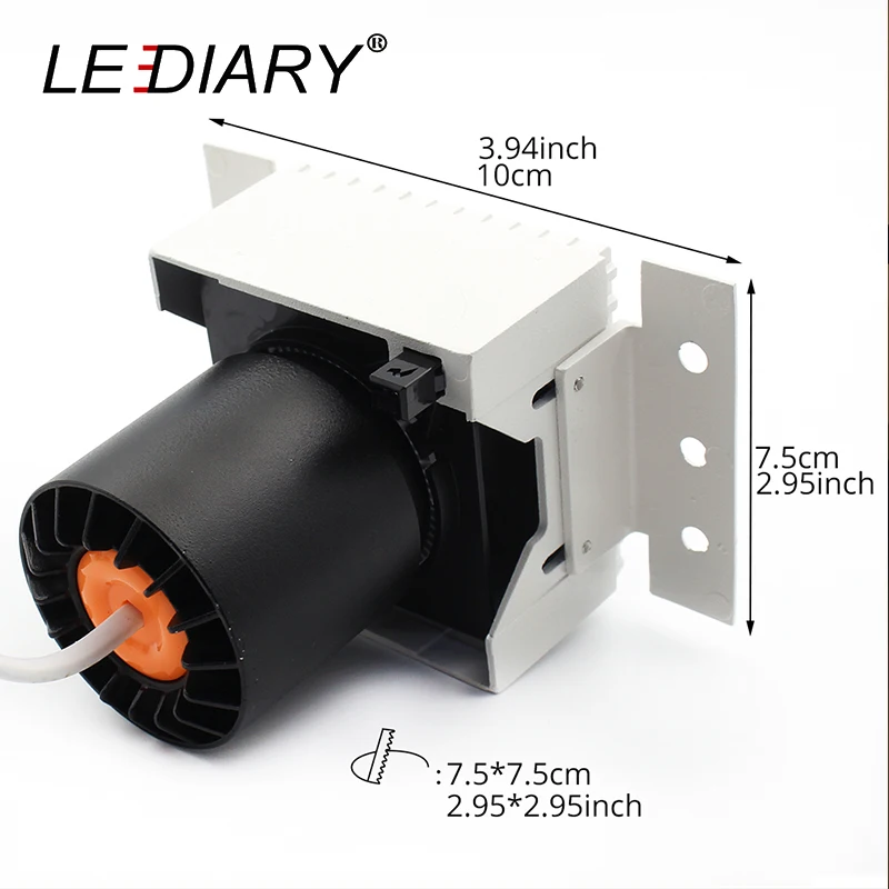 LEDIARY LED COB Квадратные светильники 9 Вт 220 в 75 мм с отверстиями антибликовым