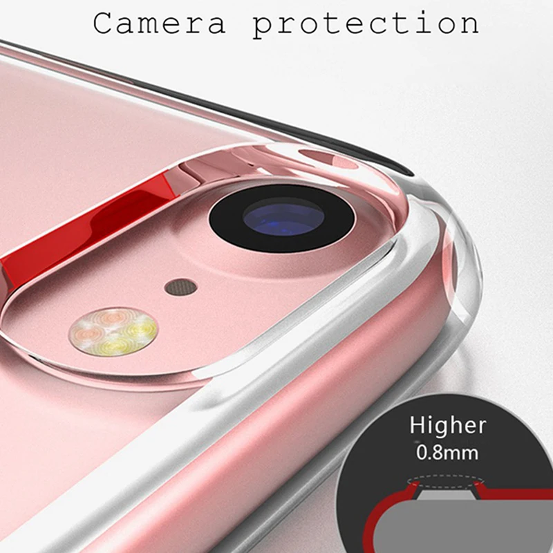 Прозрачный защитный чехол с воздушной подушкой для iPhone 7 8 XR XS Max телефона из