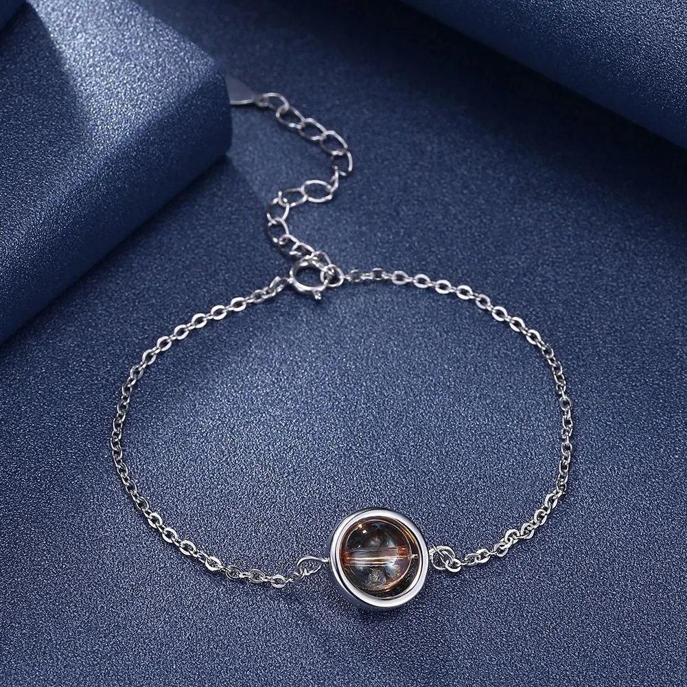 LEKANI кристаллами от Swarovski вращающийся оранжевый хрустальный шар 100% серебро