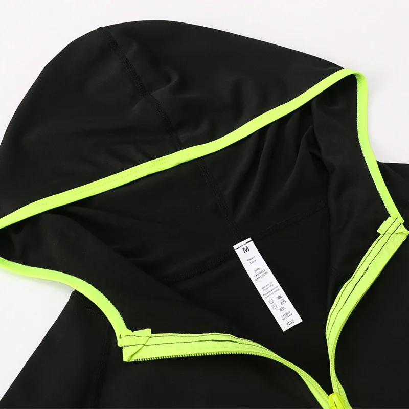 Женская быстросохнущая кофта с капюшоном толстовка Спортивная компрессионная