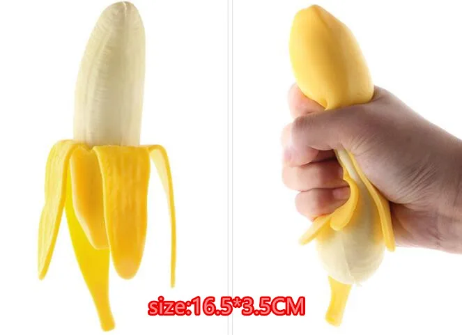 Пилинг банановый Squishy медленный рост jumbo lanyard Squishy медленно распрямляющийся мягкий смешной Анти Стресс антистресс банановый Squishy - Цвет: 1