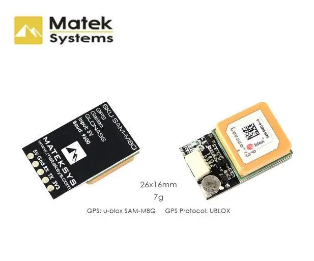 GPS-модуль Matek поддержка GLONASS Galileo QZSS SBAS для гоночного дрона с несколькими несущими