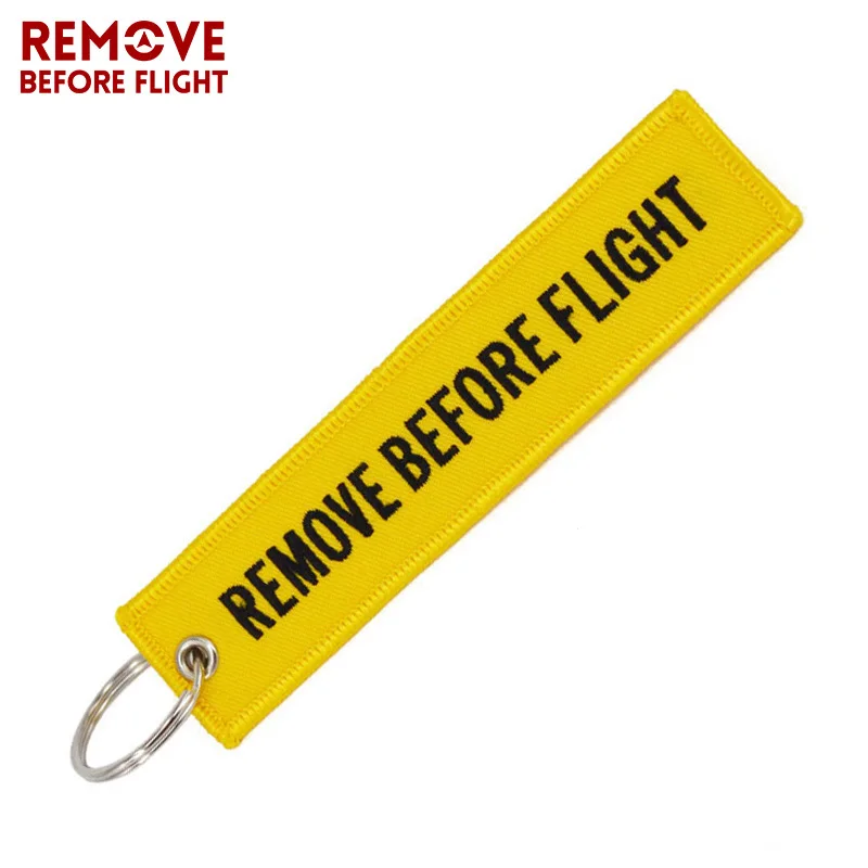 Брелок для ключей с вышивкой Remove Before Flight модный аксессуар украшение мотоцикла