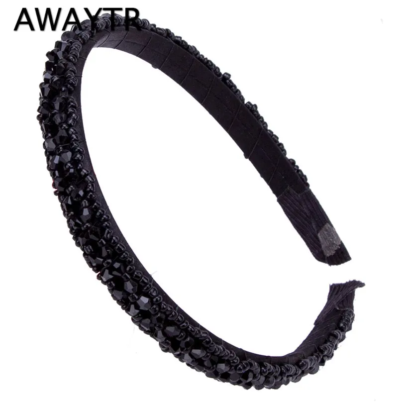 Детская однотонная повязка на голову для девочек модные Сияющие аксессуары